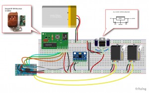 my next project skema, camera pitch and roll radio control